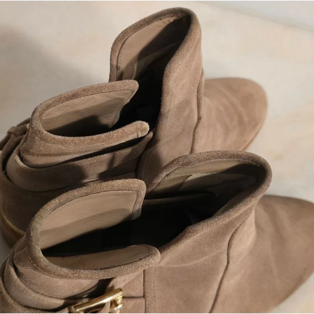 Michael Kors Salem Tan suede Booties Women's Size 7